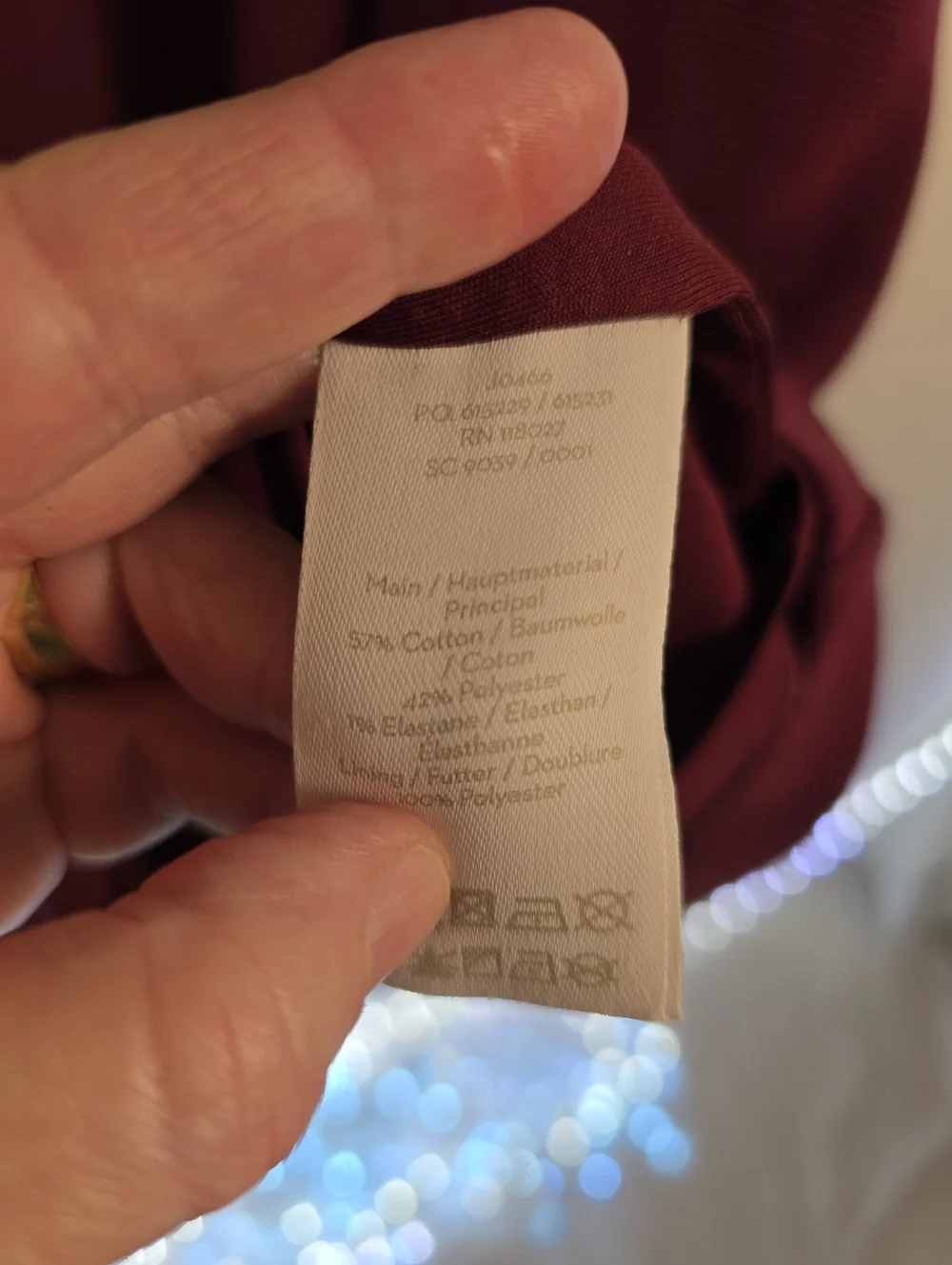 BODEN Maroon Ribbed Scoop Neck 3/4 Sleeve Lined Midi Dress. Ladies 16R - Picture 7 of 13